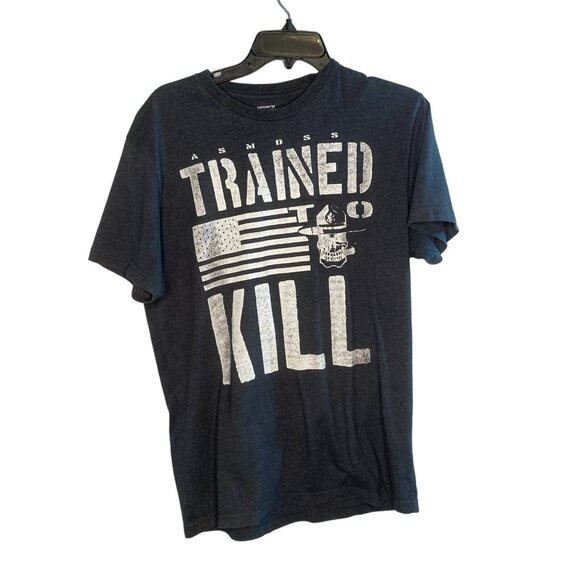 Grunt Style men's Trained To Kill dark gray t-shirt tee size Medium - Picture 1 of 6